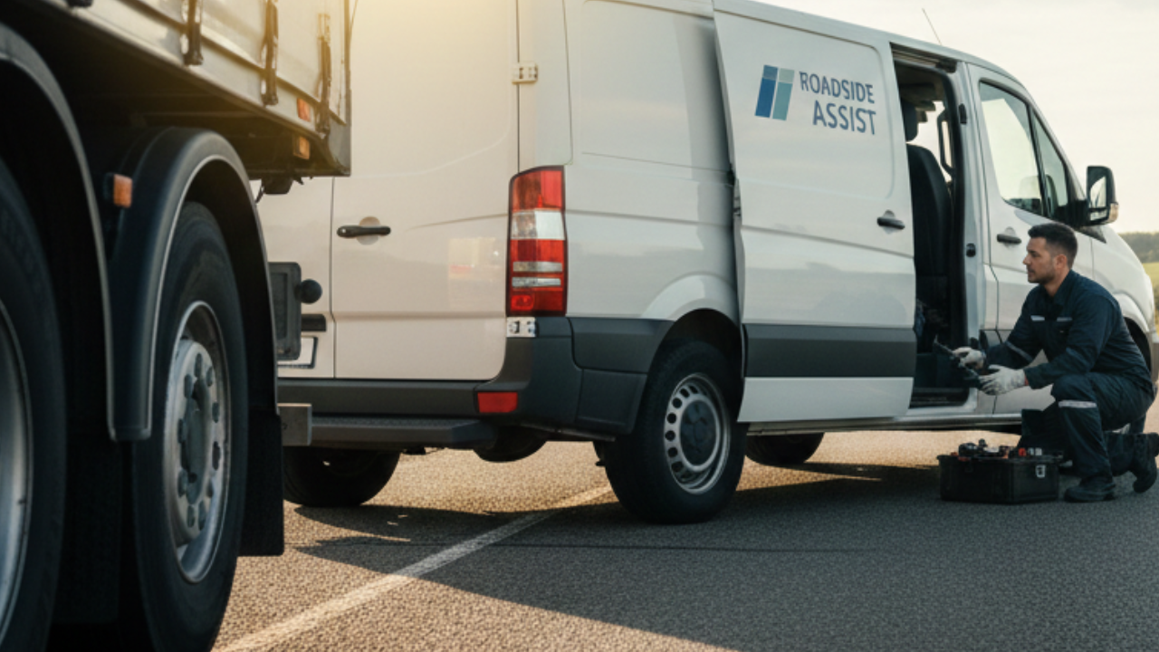 Service van at roadside